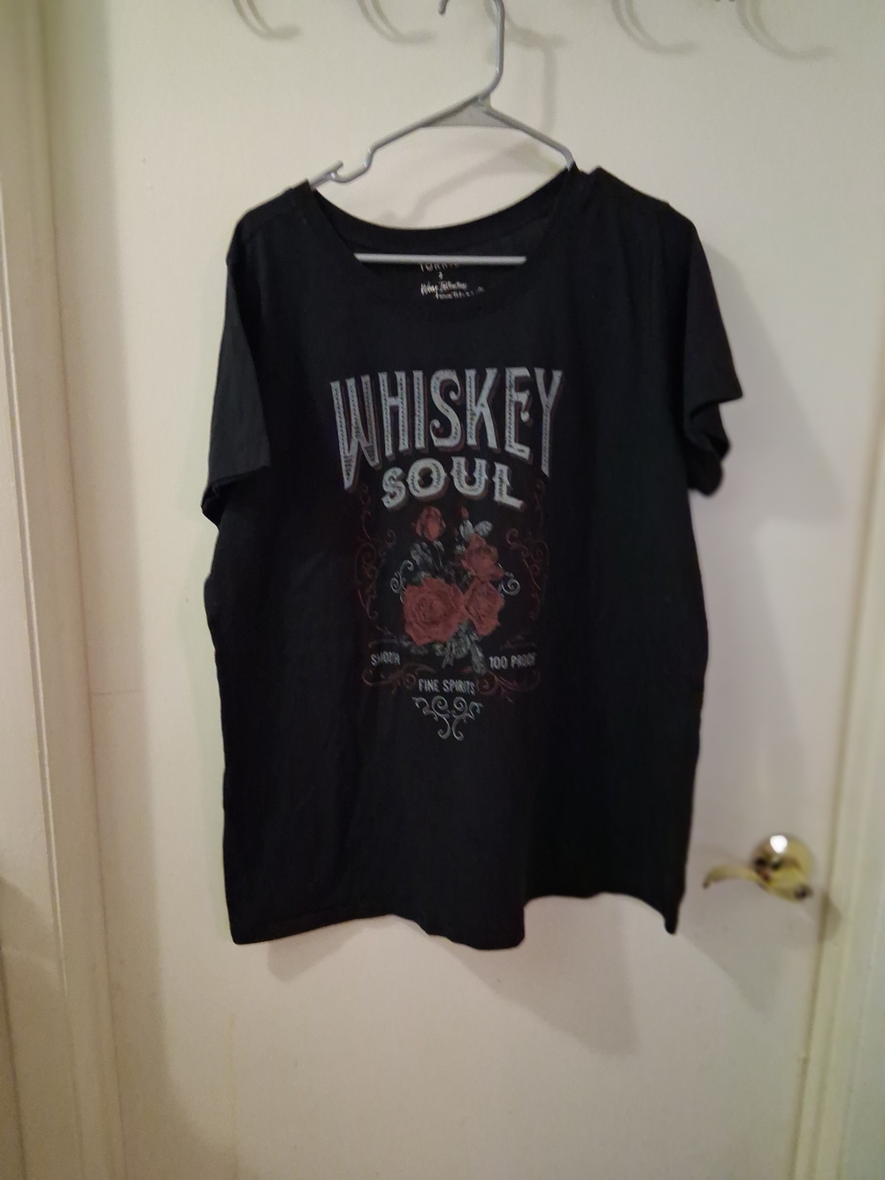 TORRID WHISKEY SOUL DISTRESSED CREW NECK TEE - Picture 1 of 5